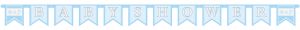 Letterslinger blauw Babyshower