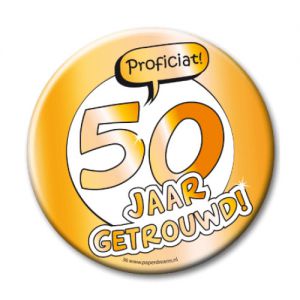 XL Button 50 jaar getrouwd