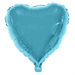 lichtblauwe hart folieballon 52 x 46 cm helium hartjes ballon