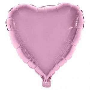 roze hart folieballon 52 x 46 cm helium hartjes ballon