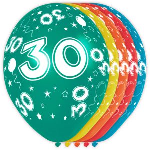 (n) Ballonnen 30 Jaar (12 stuks)