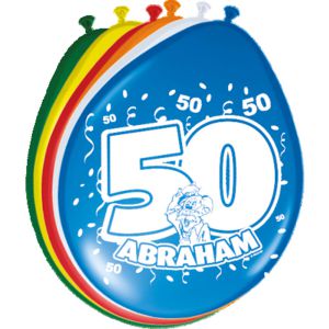 (q) Ballonnen 50 Jaar Abraham (12 stuks)