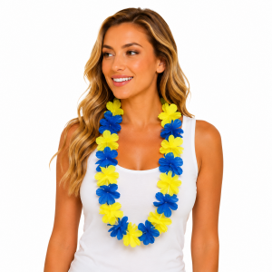 blauw gele hawaikrans kopen