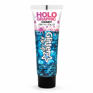 Holografische Chunky Glittergel Blauw