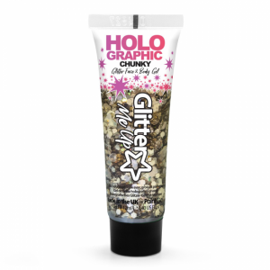 Holografische Chunky Glittergel Goud