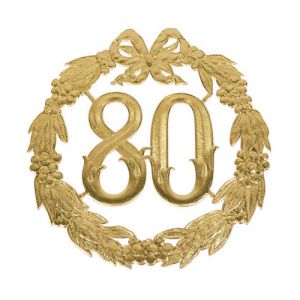 Jubileum Bord 80 Jaar 