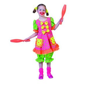 Clown meisje Fluo