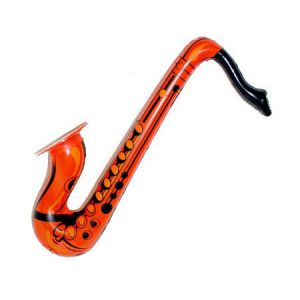 Saxofoon Opblaasbaar Oranje (55 cm.)