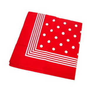 Zakdoek Rood met witte stippen