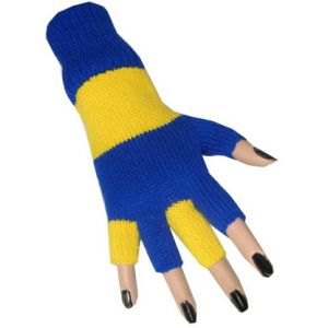 vingerloze Handschoenen Blauw/Geel