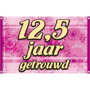 Vlag 12,5 Jaar Getrouwd (90x60cm)