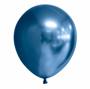 Latex ballonnen Chrome Blauw 13 cm 