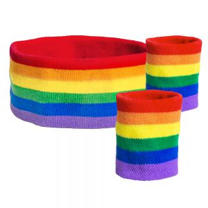 Zweetbandjes Set 3-delig Regenboog