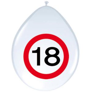 Verkeersbord Ballonnen 18 jaar