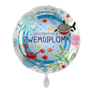 Folieballon Gefeliciteerd met je Zwemdiploma