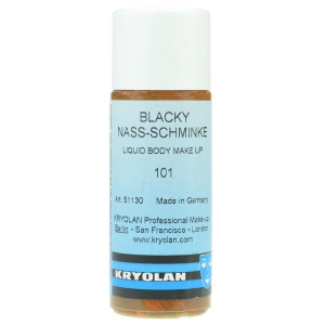 Kryolan blacky vloeibaar watervast 101 donkerbruin 50ml