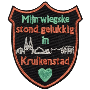 Embleem Kruikenstad Nr. 289 Mijn Wiegske stond gelukkig in Kruikenstad