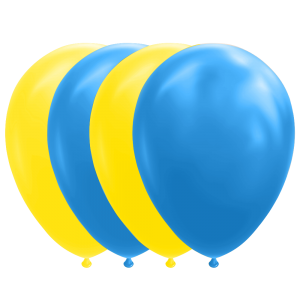 Latex Ballonnen Blauw/Geel