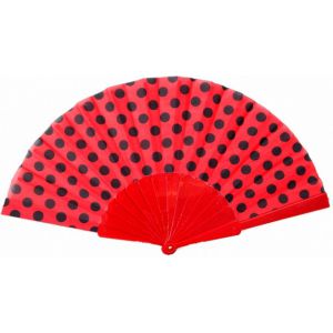 Waaier Rood Polka Dots