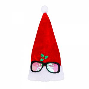 Kerstmuts Santa met bril