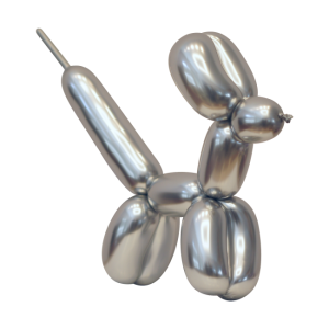 Latex modelleer ballonnen Chrome Zilver