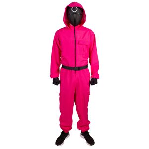 Squid Game Kostuum Volwassenen Roze/Rood