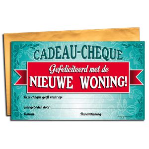 Cadeau Cheque Nieuwe Woning
