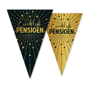 Vlaggenlijn Pensioen Goud/Zwart