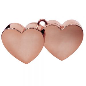 Ballongewichtje deLuxe Hartjes Rose Goud