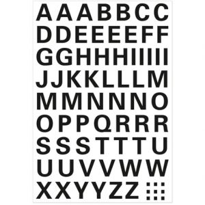 Stikkers Letters zwart A-Z 10 mm