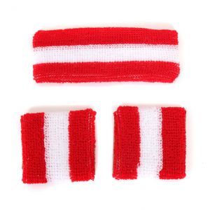 Zweetbandjes Set Rood/Wit