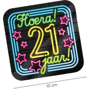 Neon Onderzetters 21 jaar