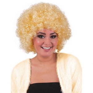007. Pruik Afro Hippie Blond
