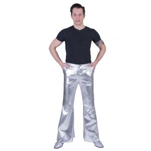 Broek Disco Metallic Zilver Heren