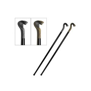 Wandelstok met Slangenkop Luxe 