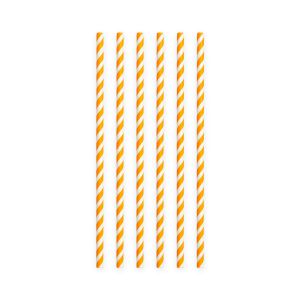 Papieren rietjes oranje wit
