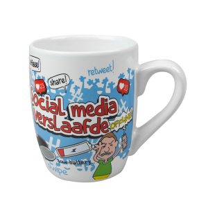 Cartoon Social media verslaafde