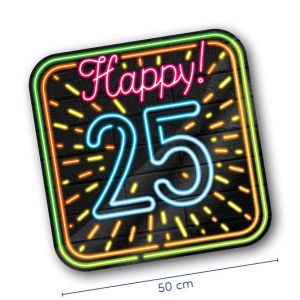 Neon Decoration Signs Happy 25