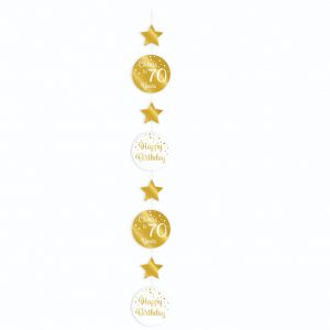 Hangdeco goud/wit 70 jaar