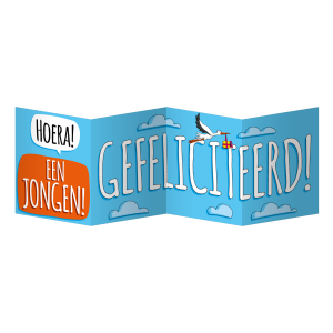 Surprise Kaart - Geboorte Jongen