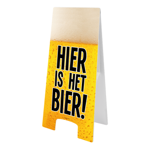 Warning sign Hier is Bier