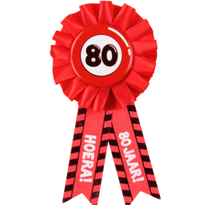 Party Rozet 80 jaar 