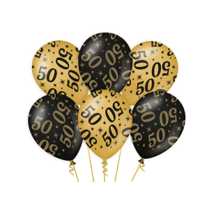 50 jaar, gouden ballonnen 50, 50 jaar, 50 jaar getrouwd,