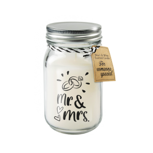Black & White Geurkaars Mr & Mrs