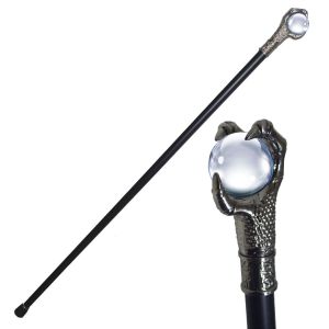 Wandelstok Luxe Metaal Bal Zilver