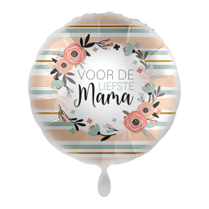 Folieballon Voor de liefste Mama Roos