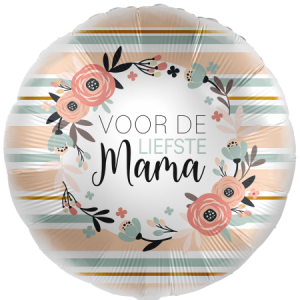 folieballon voor de liefste mama bloemen ballon