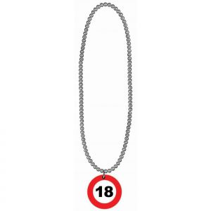 18 jaar, verkeersbord, ketting