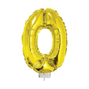 Folieballon Goud 40 cm Cijfer 0