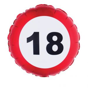 Folieballon 65 jaar Verkeersbord